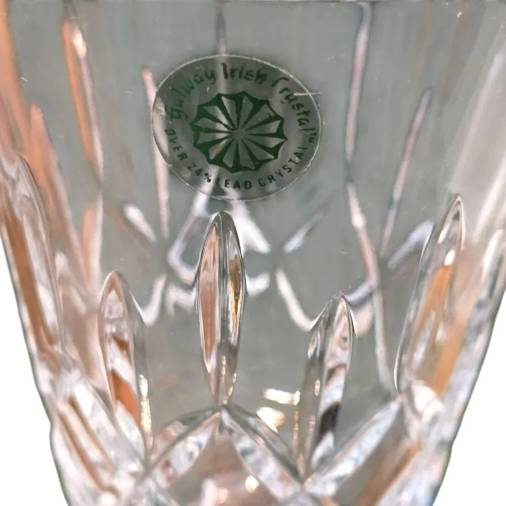 Galway Irish Leaded Crystal Balmoral Goblet Set Of 4 Glasses In Box DH1365